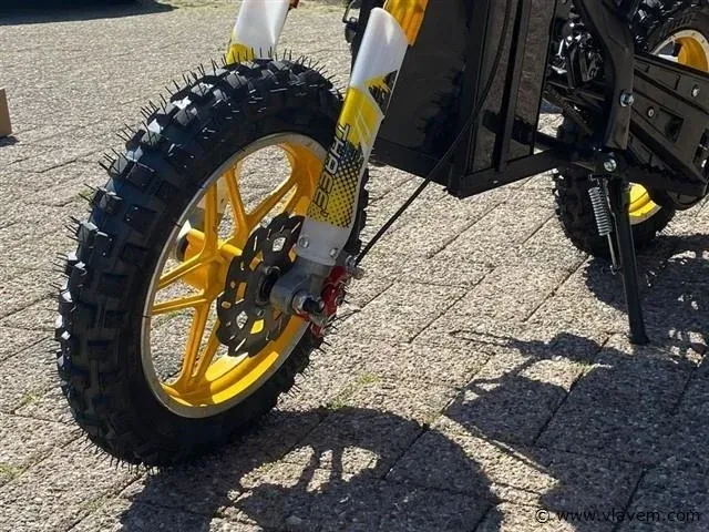 Ranger 350w elektrische mini crossmotor (geel) - afbeelding 3 van  5