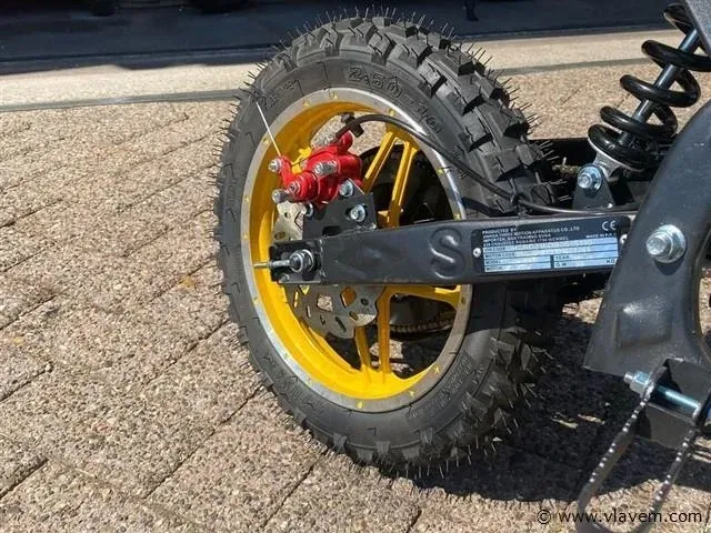 Ranger 350w elektrische mini crossmotor (geel) - afbeelding 4 van  5