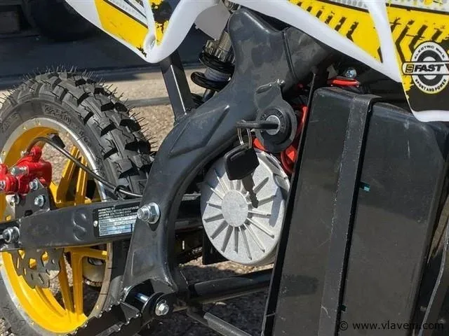 Ranger 350w elektrische mini crossmotor (geel) - afbeelding 5 van  5