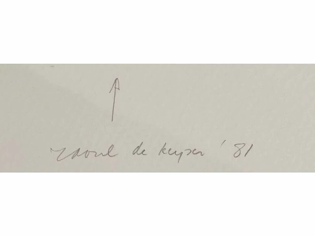 Raoul de keyser (deinze 1930-2012) lage instelprijs - certificaat - afbeelding 2 van  2