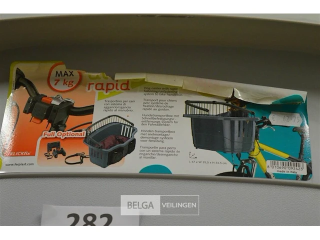 Rapid hondenmand voor op de fiets - afbeelding 2 van  2