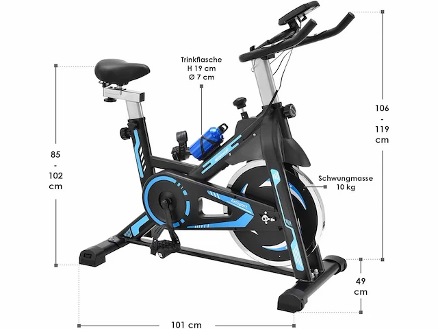 Rapidpace hometrainer met 10 kg vliegwiel - afbeelding 3 van  7