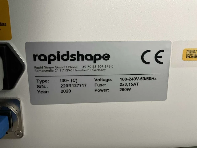 Rapidshape i30+ professionele 3d printer - afbeelding 3 van  11