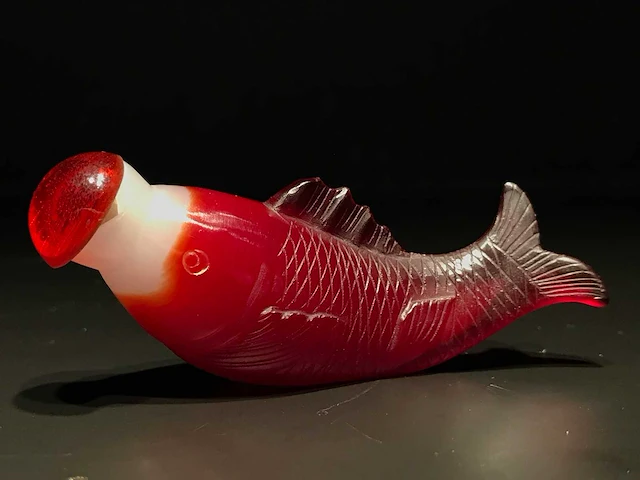 Rare snuff bottle koi fish shaped - afbeelding 1 van  13