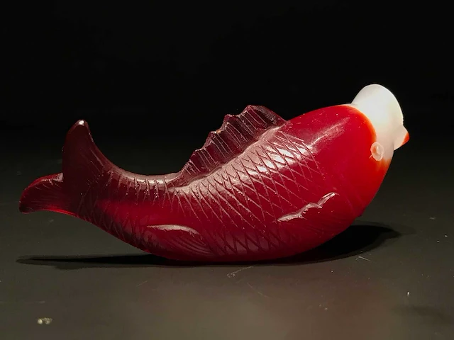 Rare snuff bottle koi fish shaped - afbeelding 10 van  13