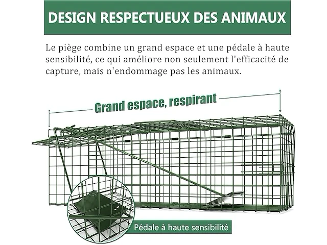 Rattenvanger dierenval 61 x 19 x 20 cm - afbeelding 2 van  4