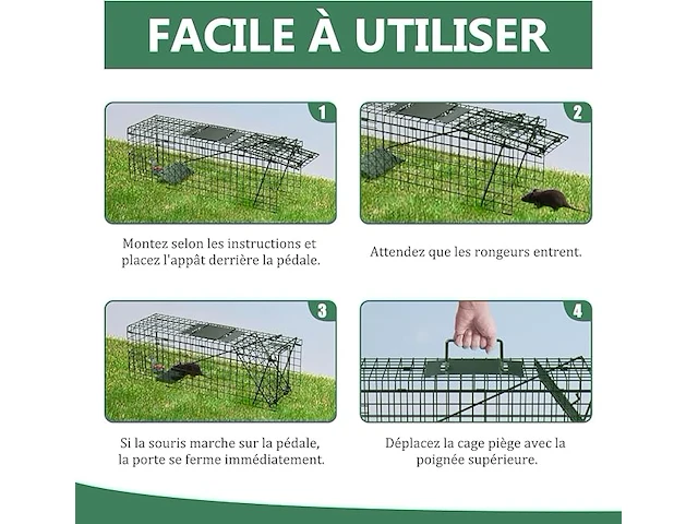 Rattenvanger dierenval 61 x 19 x 20 cm - afbeelding 3 van  4