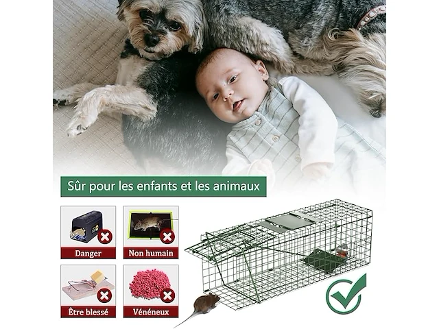 Rattenvanger dierenval 61 x 19 x 20 cm - afbeelding 3 van  4