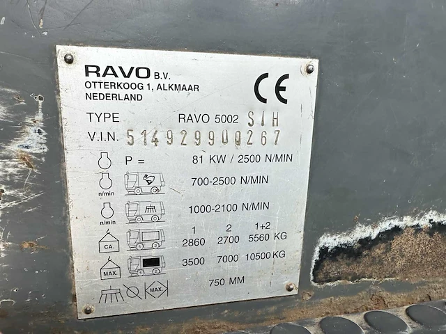 Ravo - 1995 - 5002 - straatveegmachine - afbeelding 55 van  59