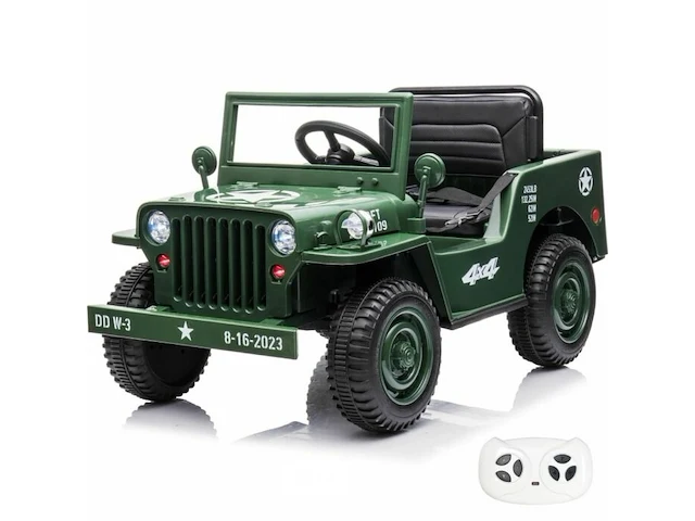 R/c kids military ride on car army green - afbeelding 1 van  4