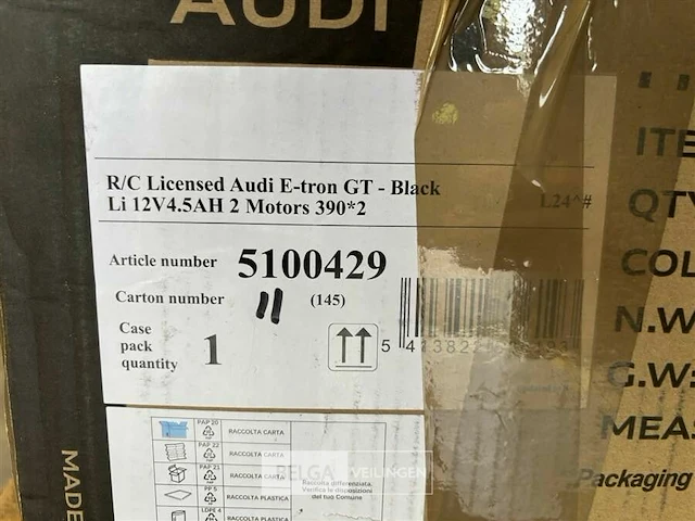 R/c licensed audi e-tron gt - black - afbeelding 4 van  4