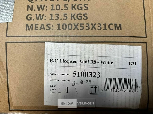 R/c licensed audi r8 - white - afbeelding 4 van  4