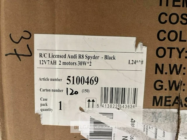 R/c licensed audi r8 spyder black - afbeelding 3 van  4