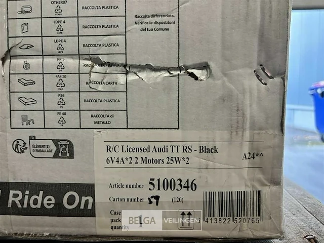 R/c licensed audi tt rs - black - afbeelding 4 van  4