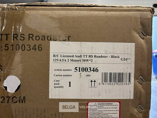 R/c licensed audi tt rs roadster - black - afbeelding 4 van  4