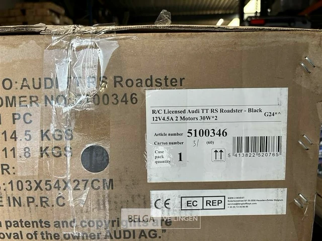 R/c licensed audi tt rs roadster - black - afbeelding 4 van  4