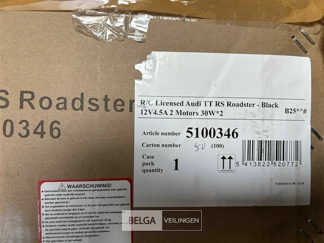 R/c licensed audi tt rs roadster - black - afbeelding 4 van  4