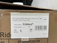 R/c licensed fiat 500e battery ride on car pink - afbeelding 4 van  4