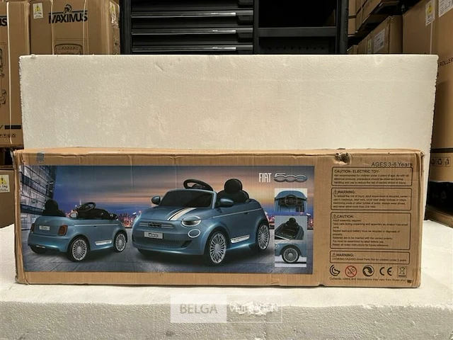 R/c licensed fiat 500e battery ride on car white - afbeelding 3 van  5