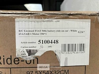 R/c licensed fiat 500e battery ride on car white - afbeelding 5 van  5