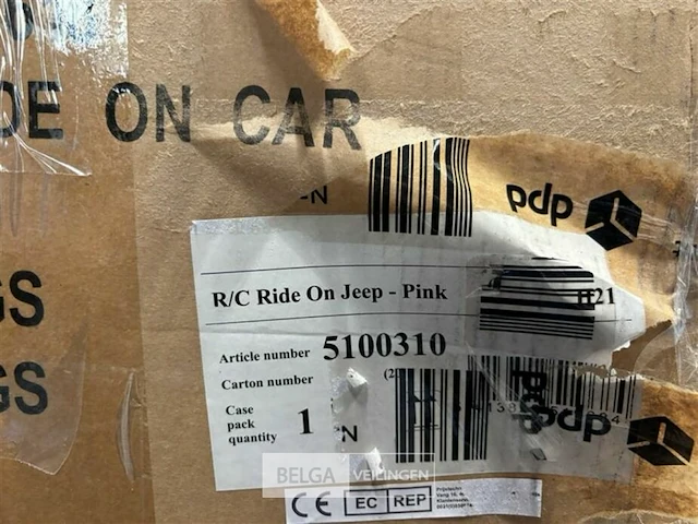 R/c ride on jeep - pink - afbeelding 3 van  3