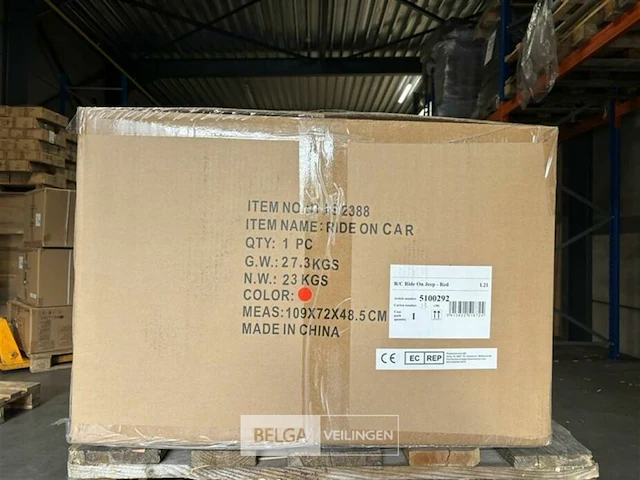 R/c ride on jeep red - afbeelding 3 van  4
