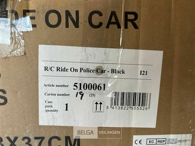 R/c ride on police car - black - afbeelding 3 van  3