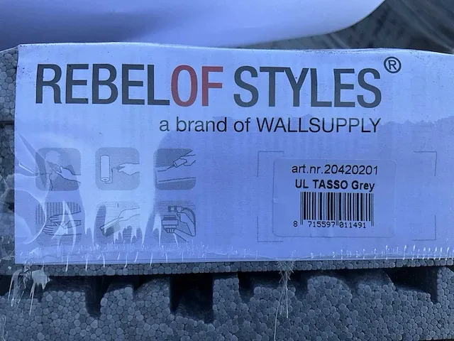 Rebel of styles ul tasso grey muurbekleding 22m2 - afbeelding 5 van  6