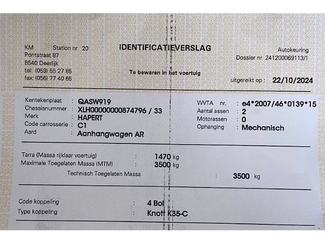 Recente kip aanhangwagen dubbele as/opbouw - afbeelding 40 van  51