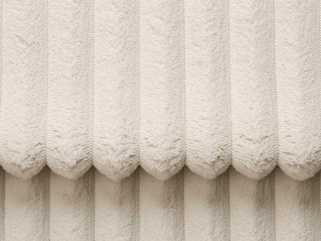 Rechte chaise longue - beige ribbelig corduroy - afbeelding 5 van  7
