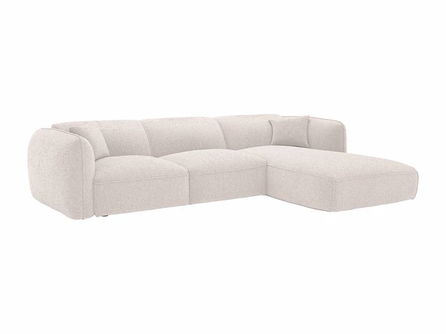 Rechter hoekbank - beige stof - maison céphy - afbeelding 3 van  5