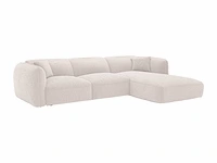 Rechter hoekbank - beige stof - maison céphy - afbeelding 3 van  5