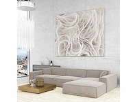 Rechter hoekbank - beige stof - afbeelding 1 van  5