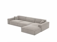 Rechter hoekbank - beige stof - afbeelding 2 van  5