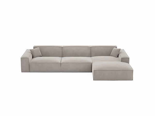 Rechter hoekbank - beige stof - afbeelding 3 van  5