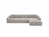 Rechter hoekbank - beige stof - afbeelding 3 van  5
