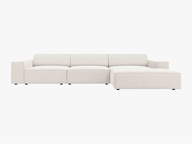 Rechter hoekbank - beige stof - afbeelding 1 van  2