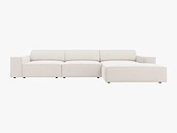 Rechter hoekbank - beige stof - afbeelding 1 van  2