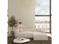 Rechthoekige bank - beige stof - afbeelding 1 van  7