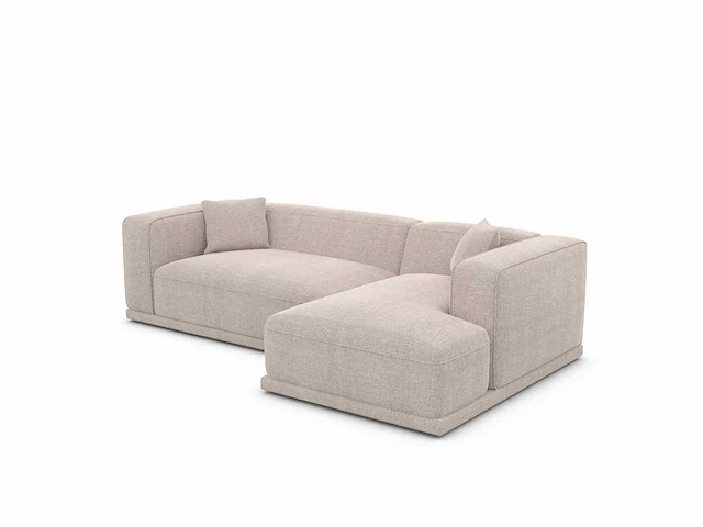 Rechthoekige bank - beige stof - afbeelding 2 van  7
