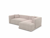 Rechthoekige bank - beige stof - afbeelding 2 van  7