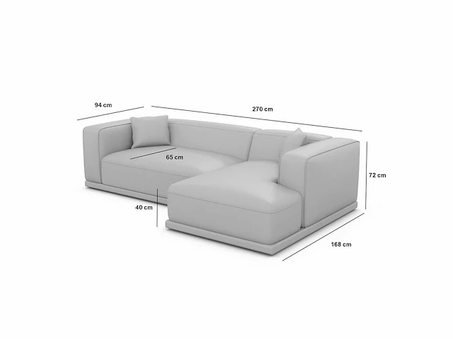 Rechthoekige bank - beige stof - afbeelding 7 van  7