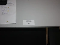 Rechthoekige schrijftafel 80x160 cm, rolbureelstoel met zwarte stoffen zit en rug, centrale eenheid cooler master, monitor samsung s22c200, monitor samsung s24e450 (18,20,30,31,32) - afbeelding 7 van  7