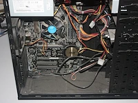 Rechthoekige schrijftafel 80x160 cm, rolbureelstoel met zwarte stoffen zit en rug, centrale eenheid cooler master, monitor samsung s24c650 (18,20,24,26) - afbeelding 5 van  7