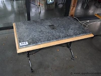 Rechthoekige terrastafel vv stenen blad - afbeelding 1 van  1