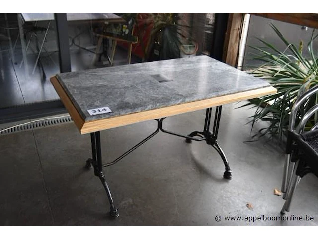 Rechthoekige terrastafel vv stenen blad - afbeelding 1 van  1