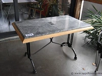 Rechthoekige terrastafel vv stenen blad - afbeelding 1 van  1