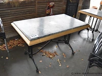 Rechthoekige terrastafel vv stenen blad - afbeelding 1 van  1