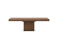 Rechthoekige uitschuifbare eettafel in notenhout - afbeelding 3 van  8