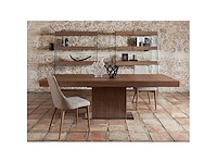 Rechthoekige uitschuifbare eettafel in notenhout - afbeelding 4 van  8